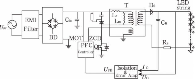 高效單級變換式【LED凈化燈】驅動電源設計方案
